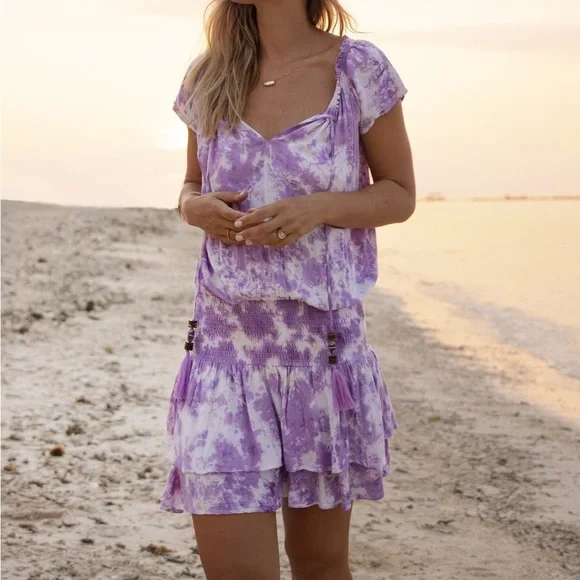 OCEANIA Gypsy Dress by Skemo - Dark Grey Tie Dye Medium - Picture 3 of 14